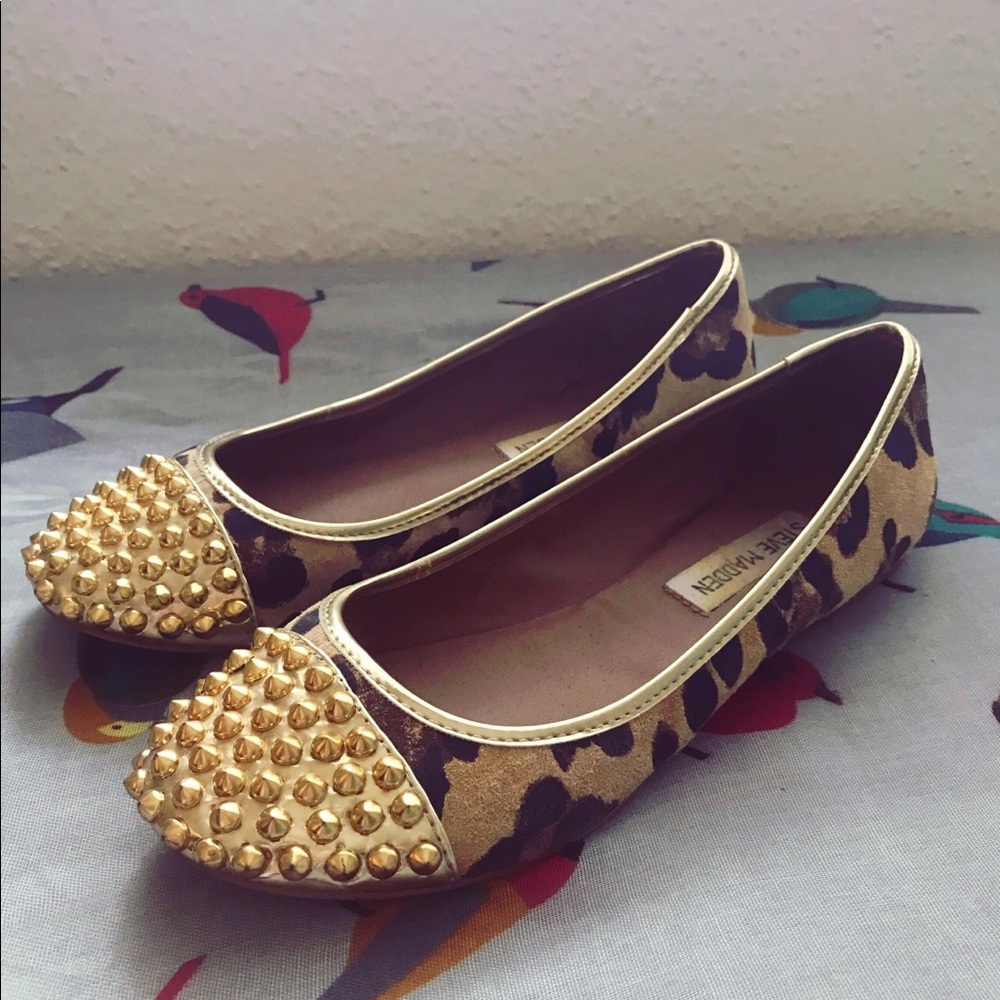 Studded leopard print Steve Madden flats